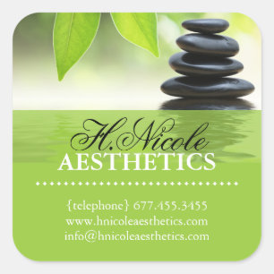 Adesivo Quadrado Vinhetas de produtos salinos