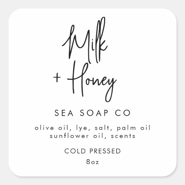 Adesivo Quadrado Vinhetas de sabão (Frente)