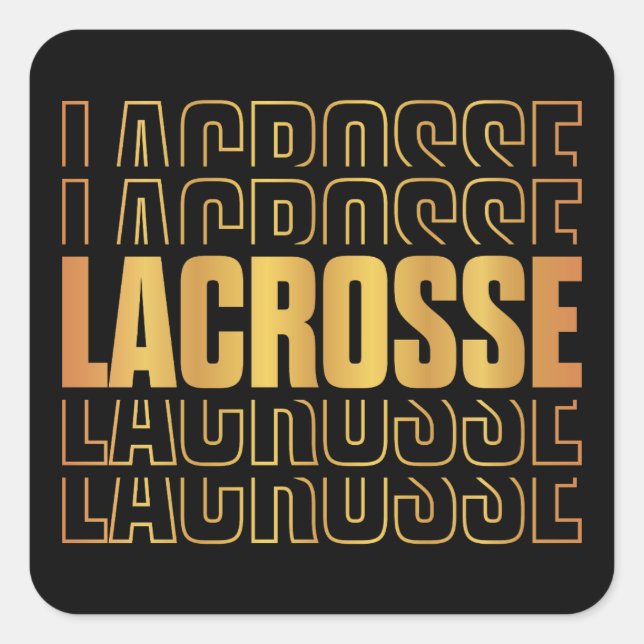 Adesivo Quadrado Vinhetas de texto de acrosse (Frente)