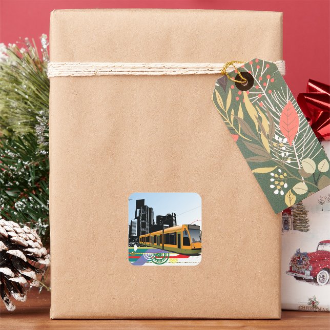 Adesivo Quadrado Vinhetas de Trama (Criador carregado)