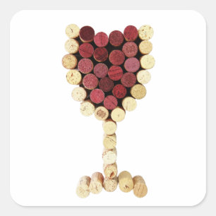 Adesivo Quadrado Vinhetas de vidro de cortiça