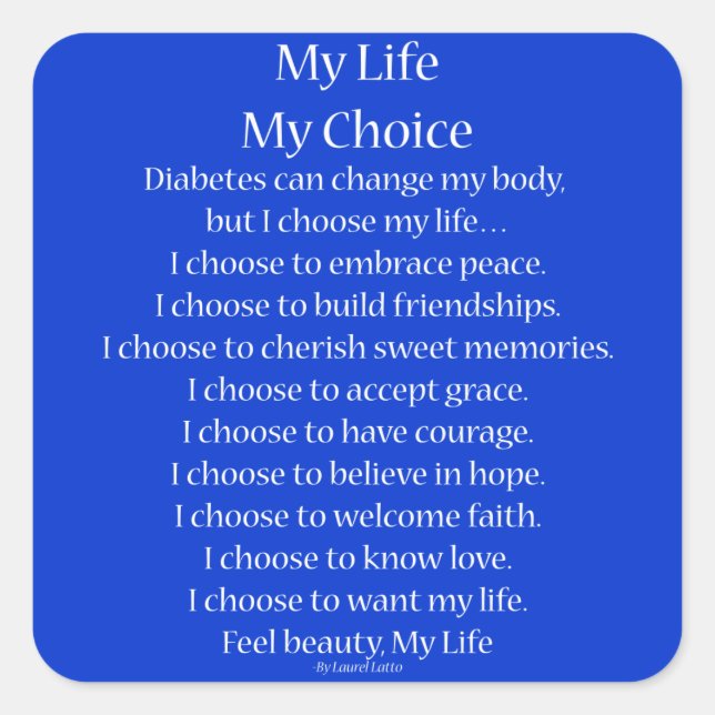 Adesivo Quadrado Vinhetas Decais do Poema de Suporte à Consciência  (Frente)