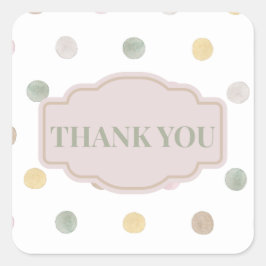 Adesivo Quadrado Vinhetas do Partido Polkadot Moderno