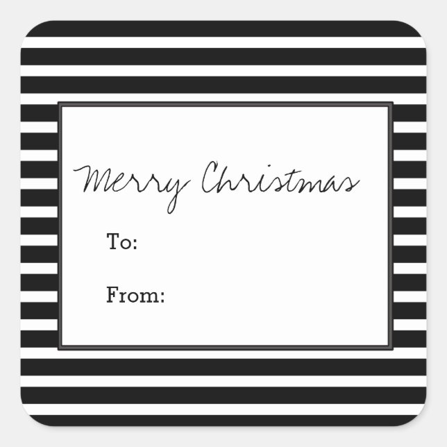 Adesivo Quadrado Vinhetas Festivas Pretas (Frente)