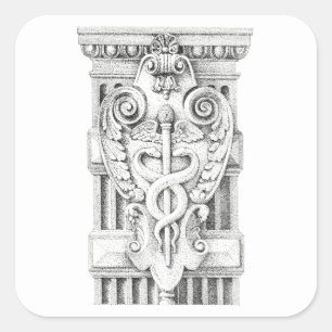 Adesivo Quadrado Vinhetas grandes quadradas CADUCEUS