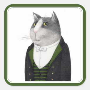 Adesivo Quadrado Vinhetas grandes quadradas de FOOTMAN CAT