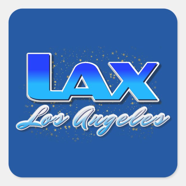 Adesivo Quadrado Vinhetas na Praça do Código do Aeroporto de Los An (Frente)