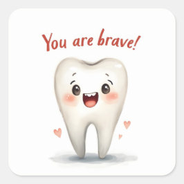 Adesivo Quadrado Vinhetas para pequenos dentistas