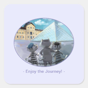 Adesivo Quadrado Vinhetas Quadradas do Louvre - Aproveite