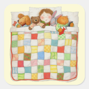 Adesivo Quadrado Vinhetas quadradas grandes, COZY QUILT - Amarelo
