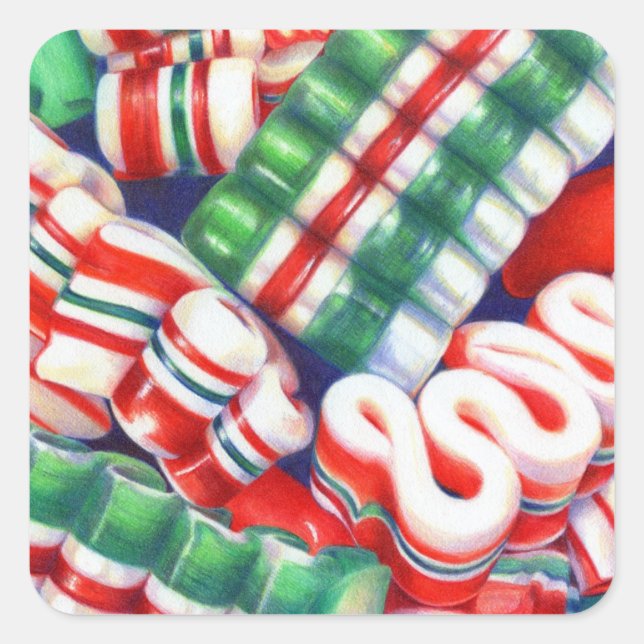 Adesivo Quadrado Vinhetas quadradas pequenas com CANDÊ (Frente)