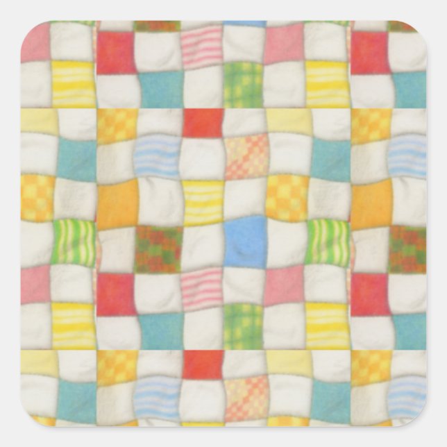 Adesivo Quadrado Vinhetas quadradas pequenas e grossas (Frente)