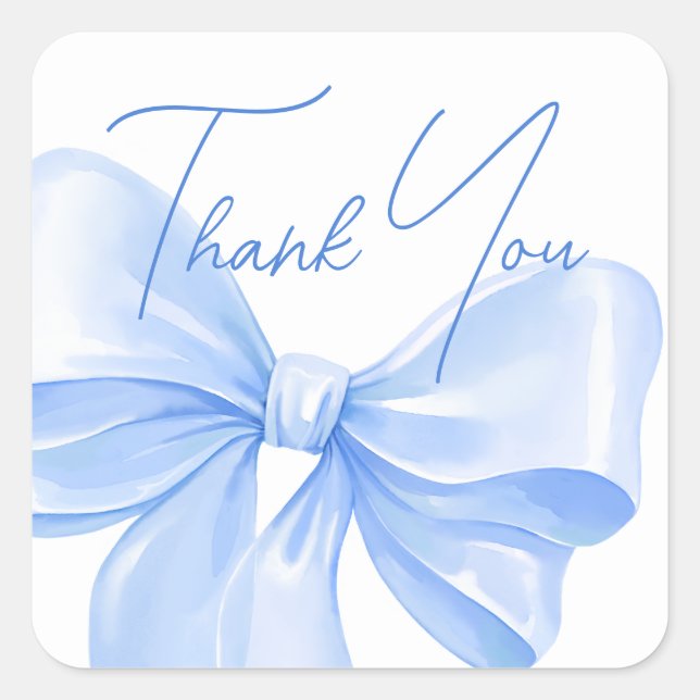 Adesivo Quadrado Vinhetas te obrigado por chá de fraldas. (Frente)