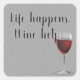 Adesivo Quadrado Vinho Vermelho Em Bolinhas Com Cotação