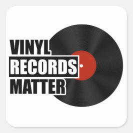 Adesivo Quadrado Vinil Records Matter Square