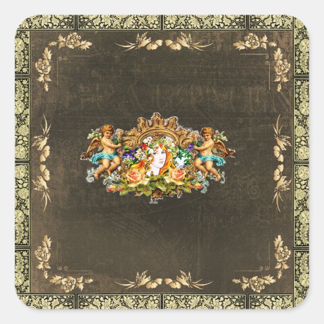 Adesivo Quadrado Vintage 114 (Frente)