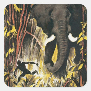 Adesivo Quadrado Vintage África