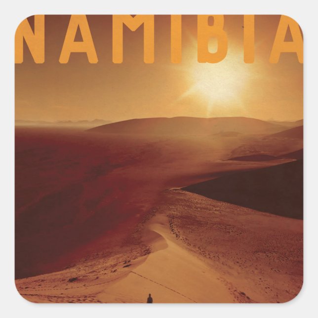 Adesivo Quadrado Vintage African Sunset (Frente)