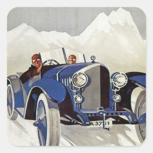 Adesivo Quadrado Vintage Alemanha Road Race Ad