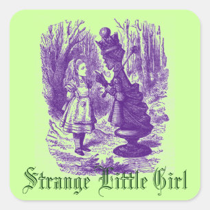 Adesivo Quadrado Vintage Alice no País das Maravilhas