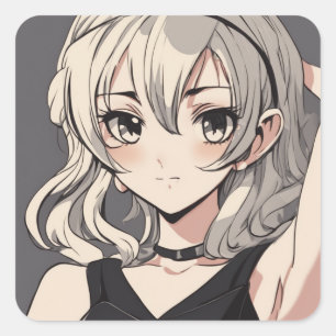 Adesivo Quadrado Vintage Anime LBD Sticker - Elegante Design