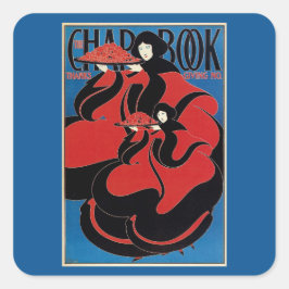 Adesivo Quadrado Vintage Art Nouveau Chap Book Ação de Graças