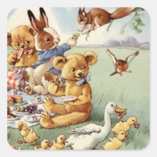 Adesivo Quadrado Vintage bicha-pau