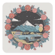 Vintage Birthday Adventure Sticker