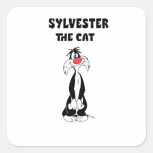 Adesivo Quadrado Vintage Cartoon Cat desde os anos 40, 1950,