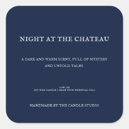 Adesivo Quadrado Vintage Clássico Vintage - Vela Azul Escuro