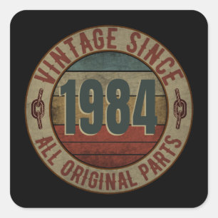 ADESIVO QUADRADO VINTAGE DESDE 1984 TODAS AS PEÇAS ORIGINAIS.