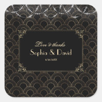 Vintage Dourado Art Deco Fleur-de-lis Wedding