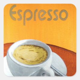 Adesivo Quadrado Vintage Espresso Café