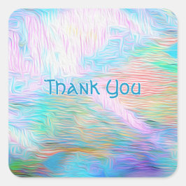 Adesivo Quadrado Vintage Floral Abstract – Romantic Pattern Thanks