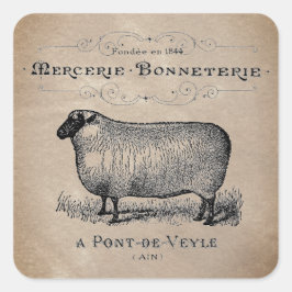 Adesivo Quadrado Vintage França Ovino Envelhecido Muslin Farmhouse 