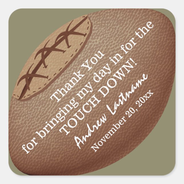 Adesivo Quadrado Vintage Futebol (Frente)