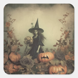 Adesivo Quadrado Vintage Halloween Witchcraft (3)