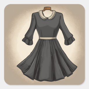Adesivo Quadrado Vintage LBD Art Decal