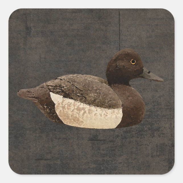 Adesivo Quadrado Vintage Mallard Duck Stickers (Frente)