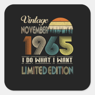 Adesivo Quadrado Vintage Novembro De 1965 What I want Limited Editi