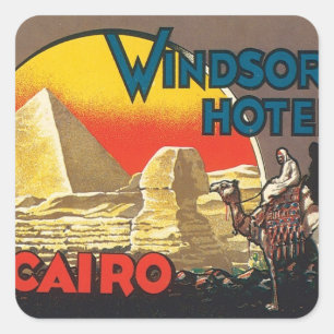 Adesivo Quadrado Vintage o Cairo Egipto