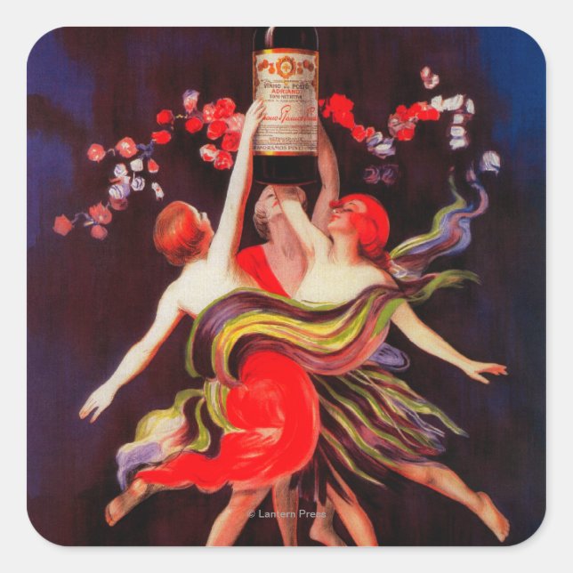 Adesivo Quadrado Vintage PosterEurope do Pinto de Ramos (Frente)