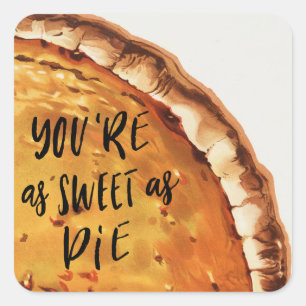 Adesivo Quadrado Vintage Pumpkin Pie