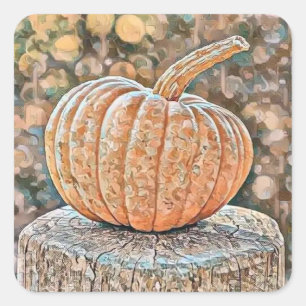 Adesivo Quadrado Vintage Queda Bombaim queda cores aquarela Mostrar