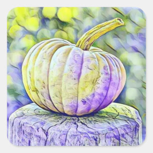 Adesivo Quadrado Vintage Queda Bompkins cai em cores aquarela