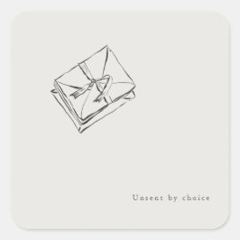 Adesivo Quadrado Vintage Regency Dark Academia Correspondence