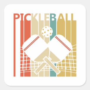 Adesivo Quadrado Vintage Retro Pickleball