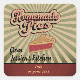 Adesivo Quadrado Vintage retro tipografia homicida