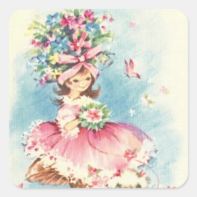 Adesivo Quadrado Vintage Sticker (Frente)