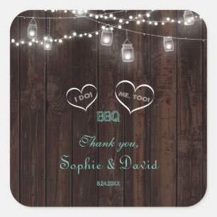 Adesivo Quadrado Vintage String Luz o Velho Celeiro Eu Faço CHURRA